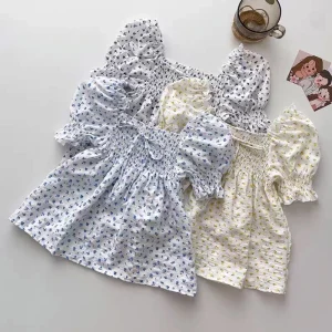 Áo hoa nhí vải xốp phong cách tiểu thư